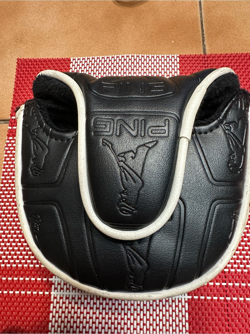 PING Black and White mallet Putter Headcover